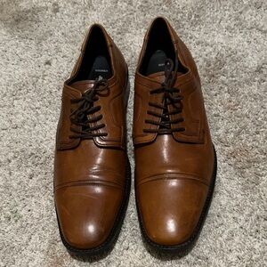 Johnston & Murphy Tan Leather Oxfords